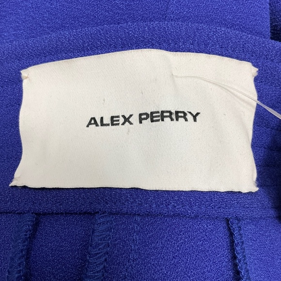 ALEX PERRY ULTRAMARINE STRETCH CREPE FLARE TROUSERS - Picture 4 of 6